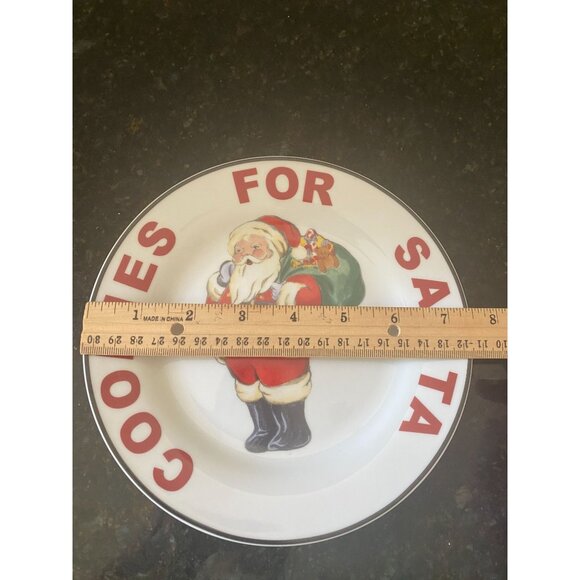 Linen N Things 7" Cookies for Santa Plate, Vintage Look - Picture 3 of 4